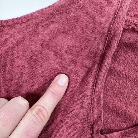 Eileen Fisher rust color linen asymmetrical tank PM - Picture 4 of 9